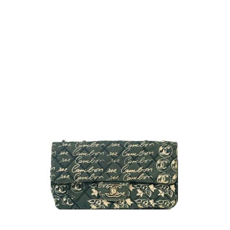 Timeless/classique clutch tas Chanel bruin in Katoen 